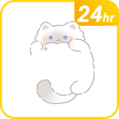 貓咪抓抓頭框 24 小時